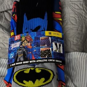 Warner Bros. Justice League Boxer Briefs and Socks - Black, Blue, Yellow